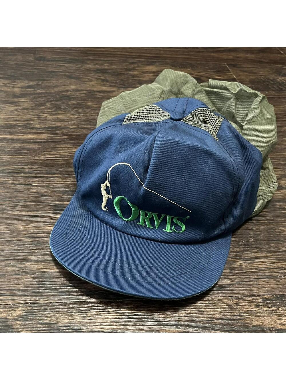 Vintage Orvis Fly Fishing Blue Bughead Hat One Size Fits All